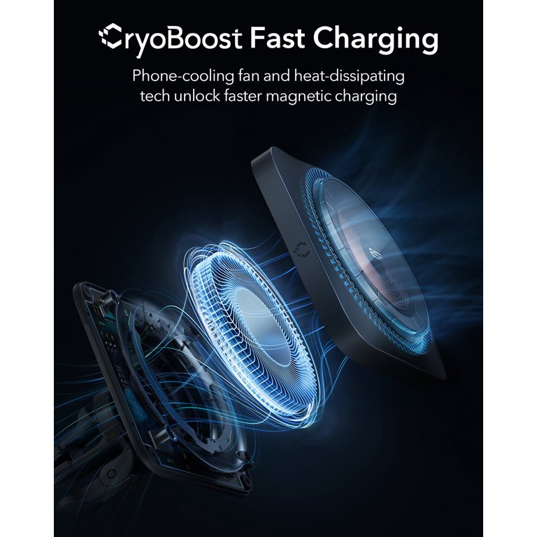 Halolock Wireless Car Charging Set with CryoBoost, MagSafe Car Charger,