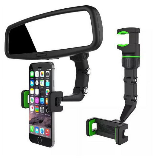 Rearview Mirror Phone Holder for Cars Multifunctional Adjustable Mount Phone & GPS Universal Holder
