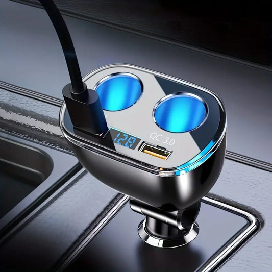 Car Cigarette Lighter Conversion Plug Expansion Interface Fast Car Charging Intelligent Shunt Multi-functional Suitable For All Kinds Of smartphones
