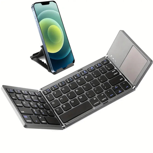 Wireless Foldable Keyboard Computer Office Silent Ultra-thin Portable Keyboard Three Systems Universal