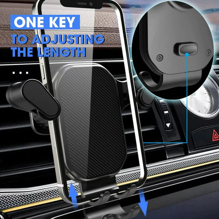 Car Phone Holder Mount for Transversal/Vertical Vent, Never Fall Metal Clip, Handsfree Cell Phone Holder for Car,Compatible with All Phones