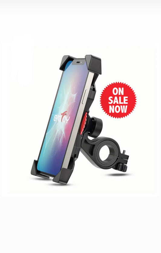 Bike Phone Holder Motorcycle Handlebar Phone Holder Scooter Phone Mount With 360° Rotation For 3.5-6.5 Inch