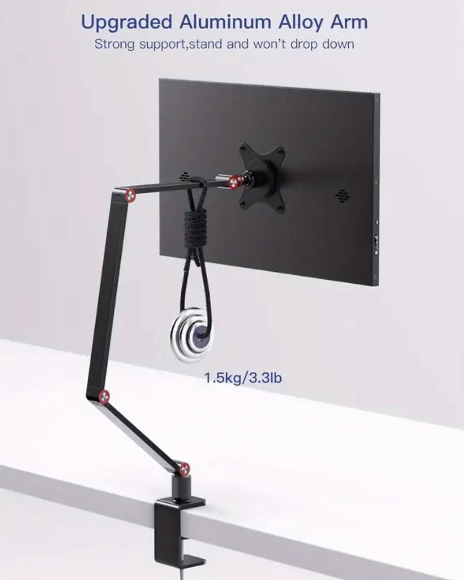 Portable Monitor Arm Magnetic Quick-Release - 360 Degree