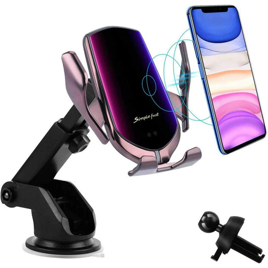 Wireless Car Charger Mount, 15W, Car Phone Charging Air Vent Dashboard Windshield Holder for iPhone 13/13 Pro/12/12 Pro/12 Pro Max /11/XS /XR/X/8, Samsung S21/S20/S10 /Note10 /Note9