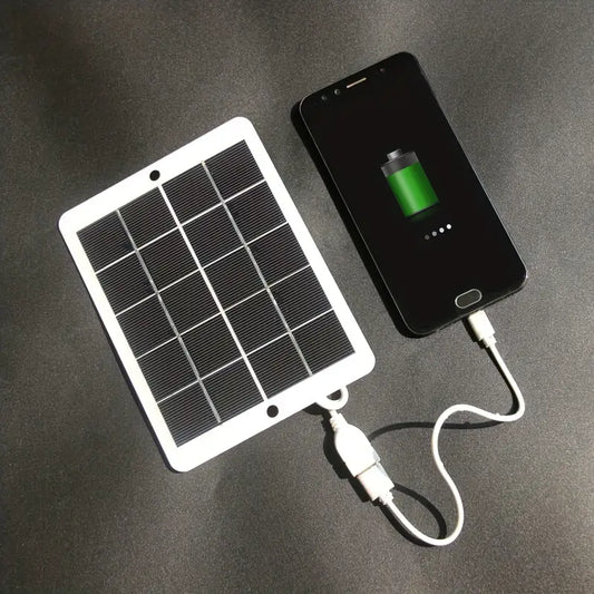 Solar 1Pc Portable Charging Panel Outdoor Waterproof Solar USB Charger for Travel, Camping, Mobile Power, Mobile Phone Charging Bank, Flashlight, Fan
