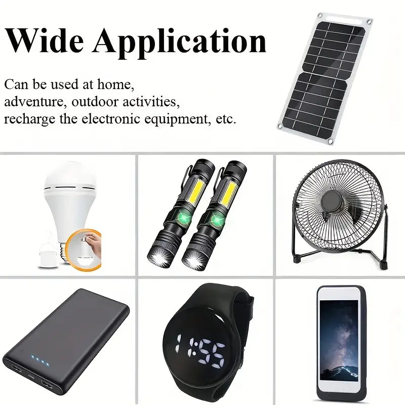Portable 1 pc 30W Solar Panel Charger for Power Bank and Phone, USB Safe Charge, Stabilize Battery, Ideal for Outdoor Camping and Home Use