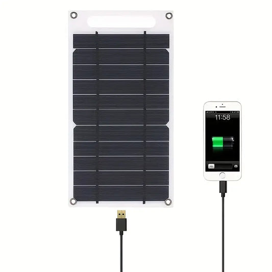 Portable 1 pc 30W Solar Panel Charger for Power Bank and Phone, USB Safe Charge, Stabilize Battery, Ideal for Outdoor Camping and Home Use