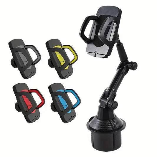 New Car Inner Center Control Seat Universal Long Tube Joint Adjustable Car Water Cup Holder Phone Holder Car Cup Holder Mobile Phone Holder Long Tube Joint Carbon Fiber Adjustable Car Water Cup Holder Mobile Phone Holder